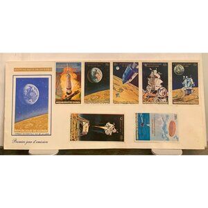 Apollo 11 Moon Landing 1969 Stamps Set With First Day Cover